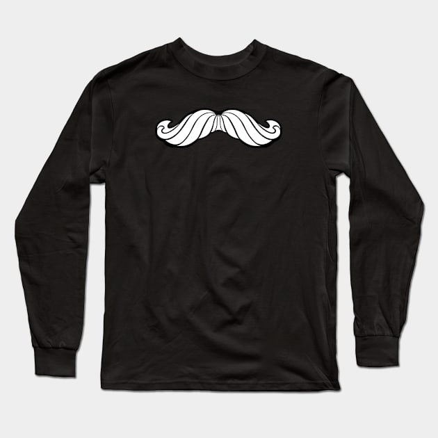 moustache Long Sleeve T-Shirt by OrtegaSG